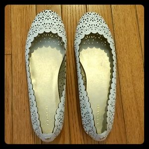 Coach scalloped flats